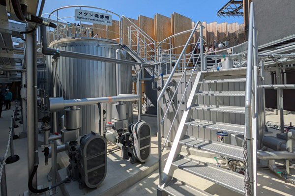 バイオガス製造機（日本館の付属プラント）