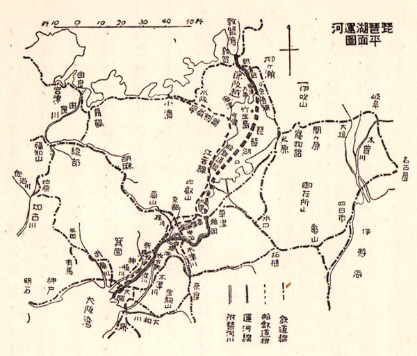 琵琶湖運河平面図