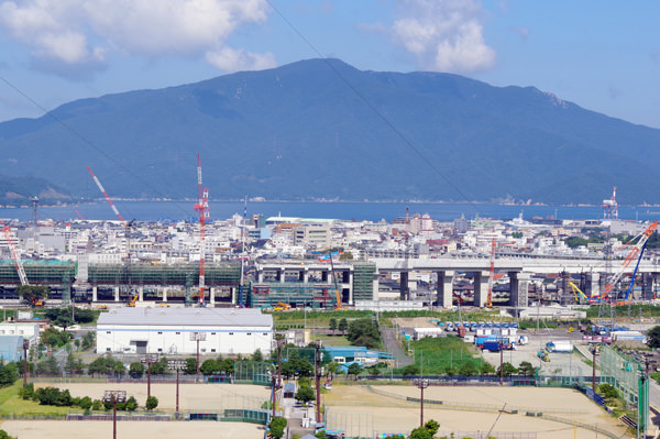 新幹線工事が進む敦賀港