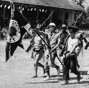 ビルマ独立義勇軍の第1回観兵式