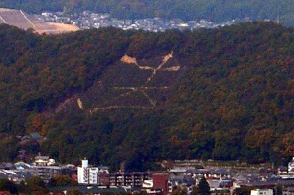 如意ヶ嶽から遠望する「法」の字