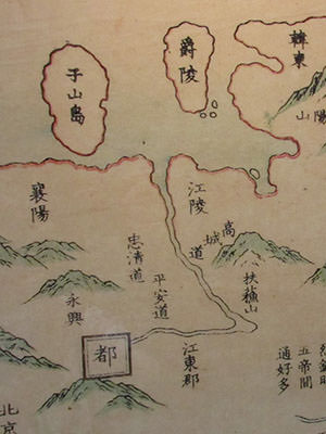 鬱陵島と于山島の地図