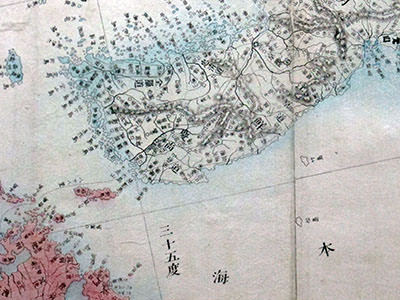 鬱陵島と竹島の地図