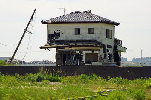 福島県浪江町の廃屋