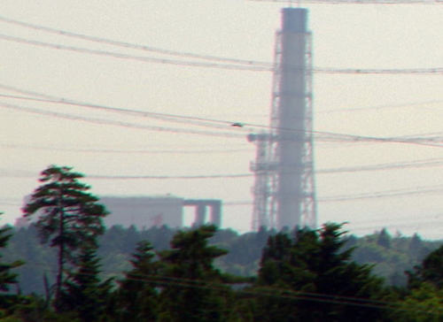 常磐道から撮影した福島第一原発4号機