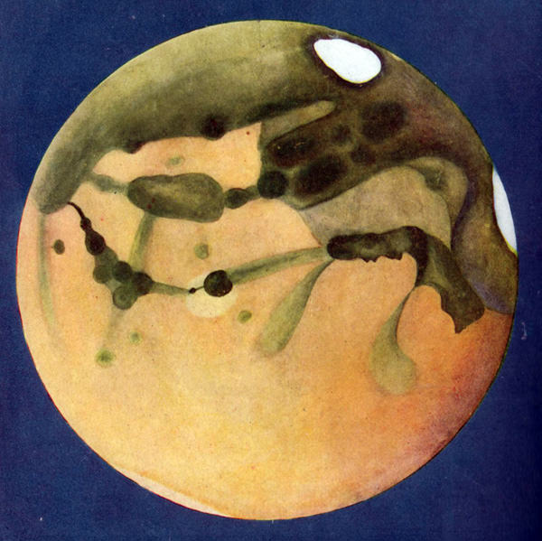 1909年の火星観測図