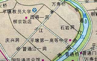 中国の平壌地図