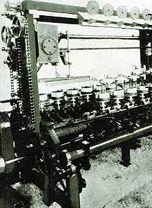 人造絹糸の紡糸機