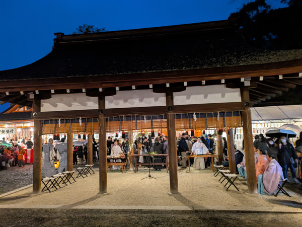 吉田神社の追儺式会場