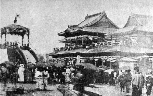 上野公園での福島安正の歓迎の様子