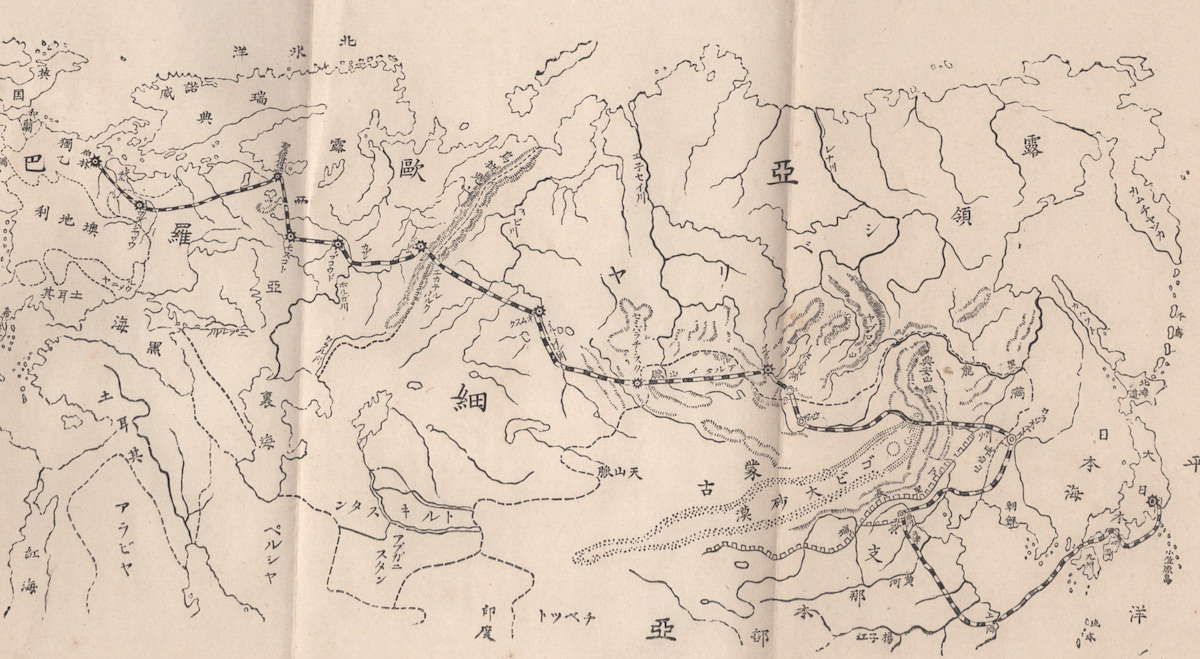 1万4000キロに及ぶ「単騎遠征」ルート図