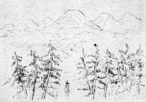 福島安正が描いたアルタイ小富士