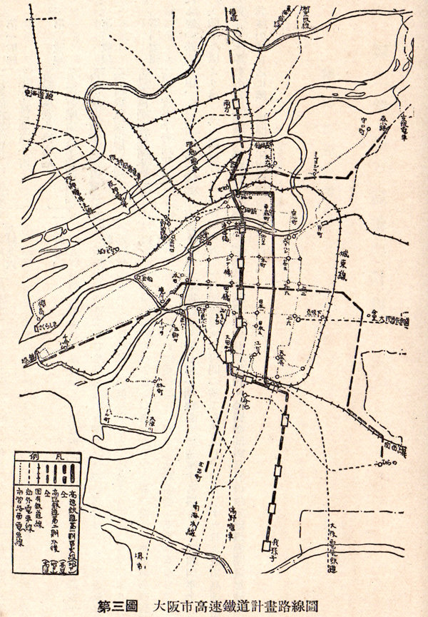 大阪の地下鉄計画図