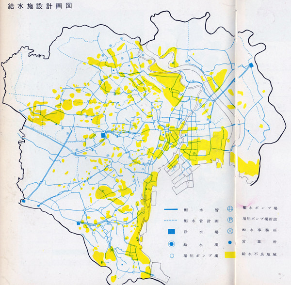 1961年の未給水マップ