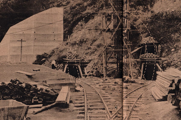 掘削直前の丹那トンネル